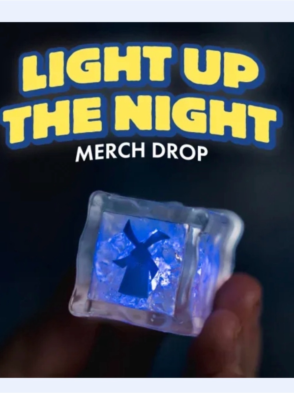 Dutch Bros Blue light ice cube merch Drop